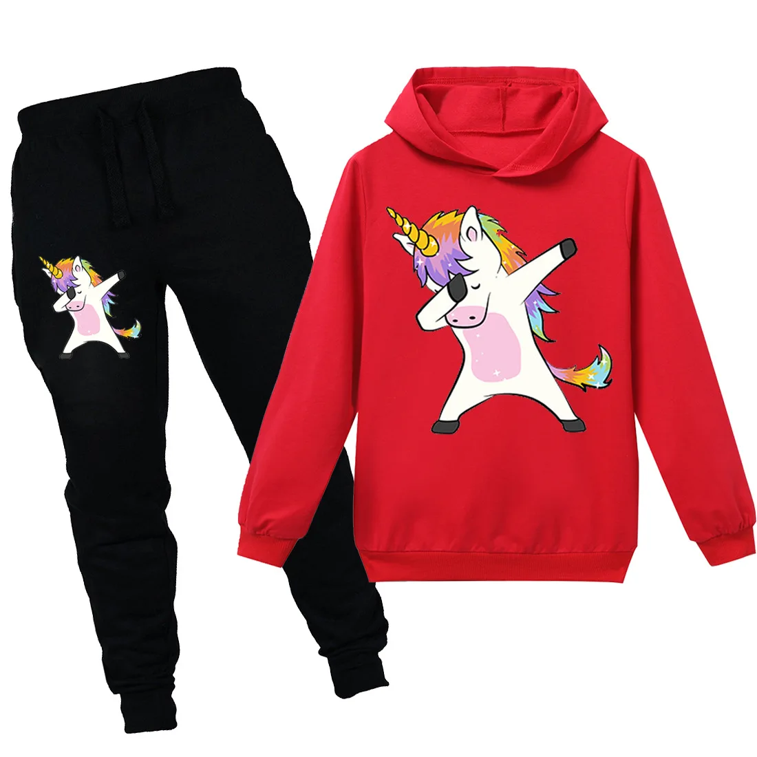 

Hot Selling Cartoon Unicorn Unicorn Kids Long-sleeve Sweater Set Large Childrenswear Ph876
