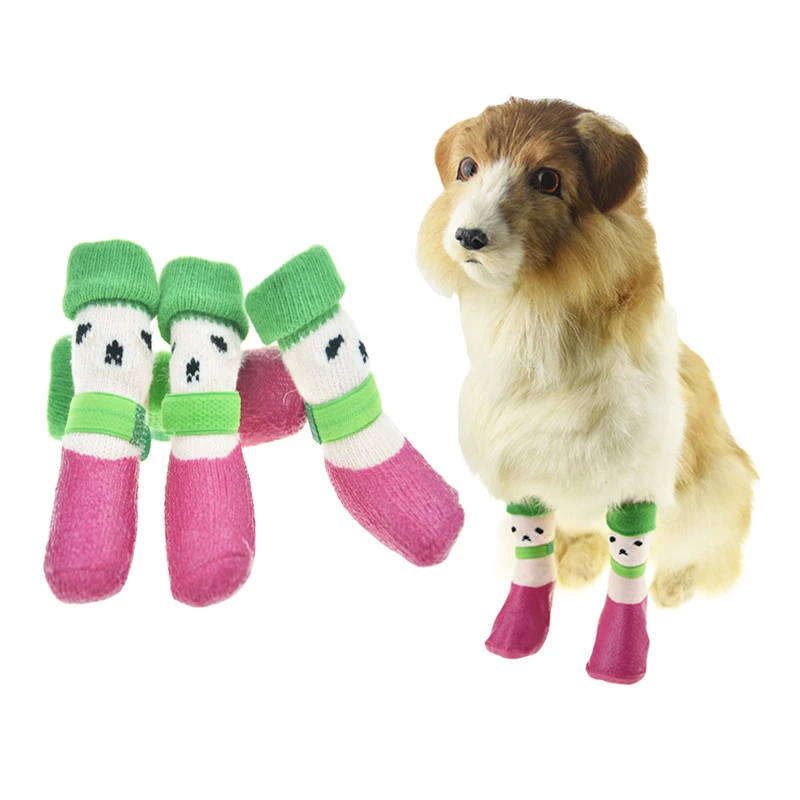 Chaussettes Antiderapantes Pour Chien Chat Avec Sangles Protection Des Pattes D Animaux Pour Le Pied Blesse Vetements D Interieur Chaussettes Impermeables Pour Petits Chiens Et Grands Aliexpress