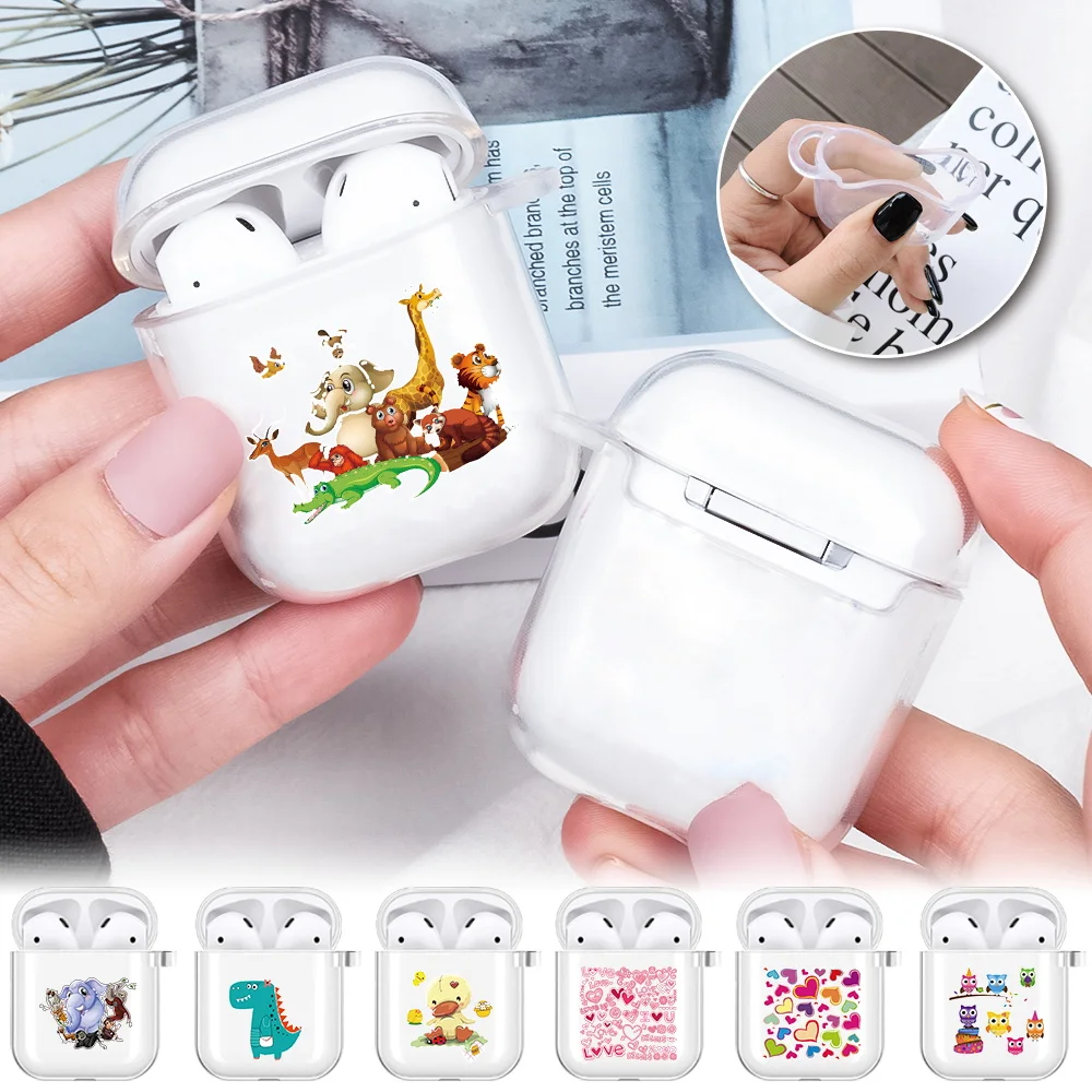 

Cartoon Dust Protector for Apple AirPods 1st Gen/AirPods 2nd Gen Bluetooth Earphone Silicone Cover Cute Style Earphone Case
