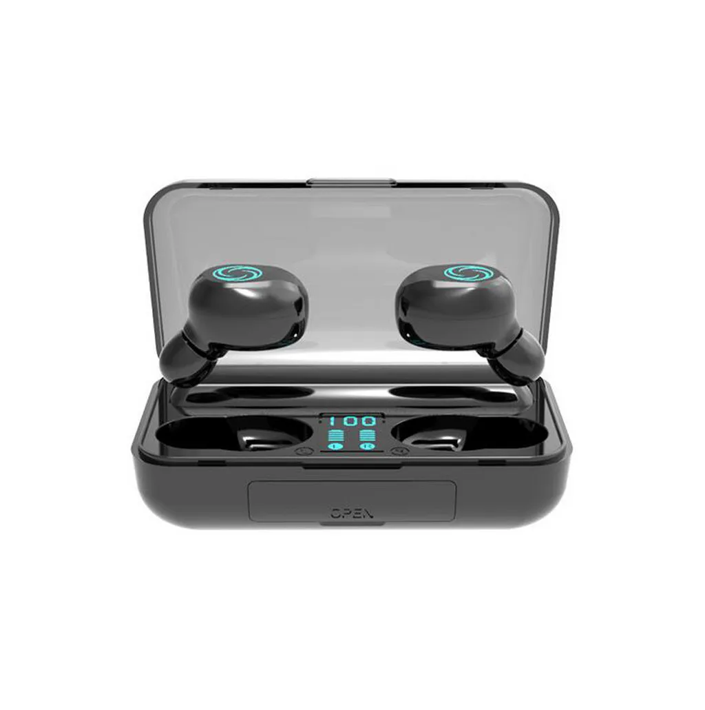 50# беспроводные наушники Bluetooth V5.0 TWS светодиодный дисплей с аккумулятором 2000 мАч гарнитура с микрофоном беспроводные bluetooth-наушники