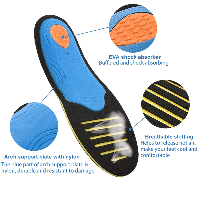 Soumit Arch Support Sport Insoles EVA Orthotic Shoe Pad Flat Feet Daily Correct Shock Absorption Orthopedic Insole for Men Women Soumit Arch Support Sport Insoles EVA Orthotic Shoe Pad Flat Feet Daily Correct Shock Absorption Orthopedic Insole for Men Women