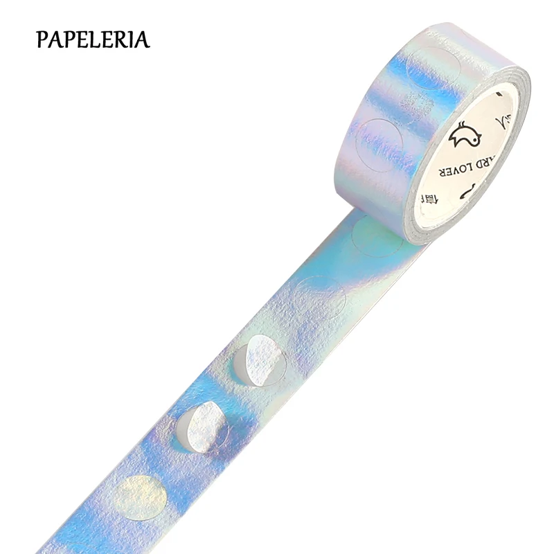 Геометрическая Радужная Лазерная Бумага васи клейкая лента DIY Скрапбукинг