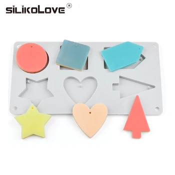 

SILIKOLOVE Geometry Silicone Mold for Scented Aromatherapy Wax tablet DIY Natural Air Freshener Plaster Mold
