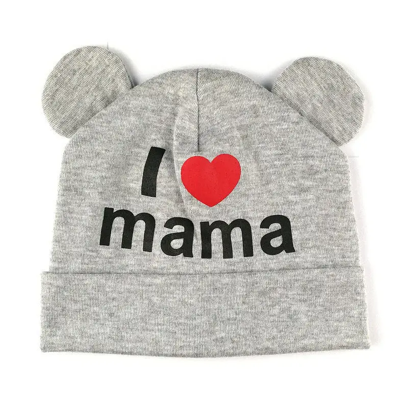 Beanie Cap Printed-Caps Baby-Hat Newborn Girls Mama Boys Cute Love Papa Autumn Soft Cotton