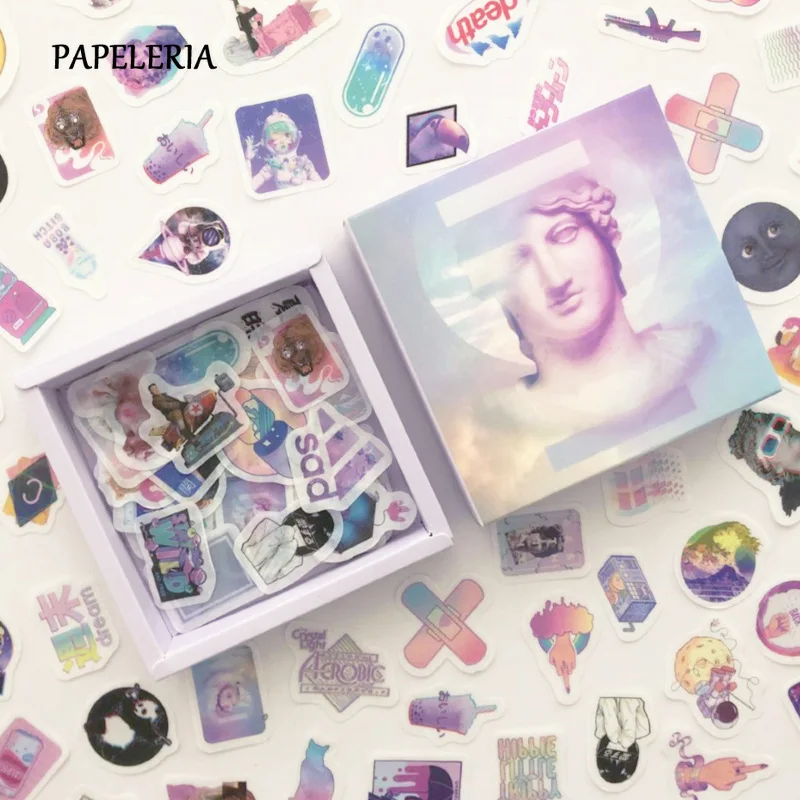 

PAPELERIA 200pcs/box Kawaii Creative Stickers Journal Cute Diary Scrapbook DIY Decoration Sticker School Stationery Supplies