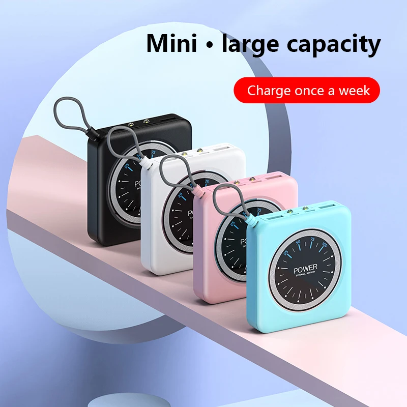 

Mini Power Bank 20000mAh For iPhone 7 Xiaomi Mi Powerbank Pover Bank Charger Dual Usb Ports External Battery Poverbank Portable