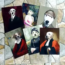 Принт с животными из мультфильмов, собака, хлопок, холст, патч, ручная работа по шитью для одежды/сумки/кошелька, пэчворк, 15x20 см