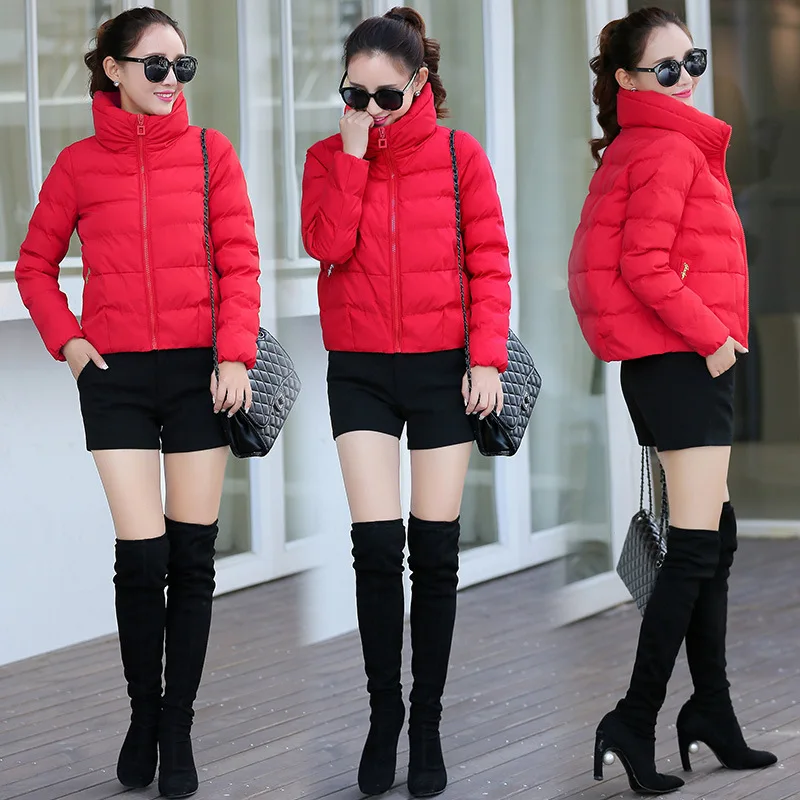 

Short Cotton-padded Clothes Women's 2019 Winter New Style Slimming Elegant High Collar down Coat Korean-style Loose-Fit Women's
