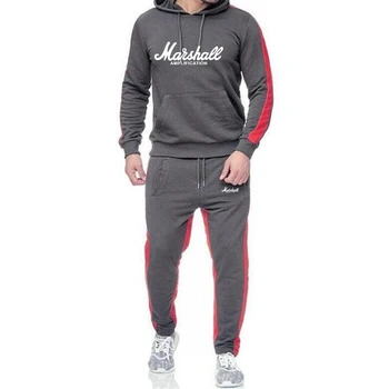 

Pullover Sportswear Suit Male 2020 Casual Pants Hoodies Male Sports Pants Hooded Pants Jogging Clothes 2 Pieces Drawstring Full