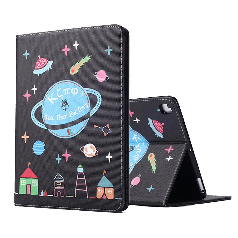 

Cartoon Planet Pattern Soft Back Case For iPad Mini 1 2 3 4 5 Stand Cover For iPad 2 3 4 Air 1/2 Pro 10.5 Tablet PU Leather Case