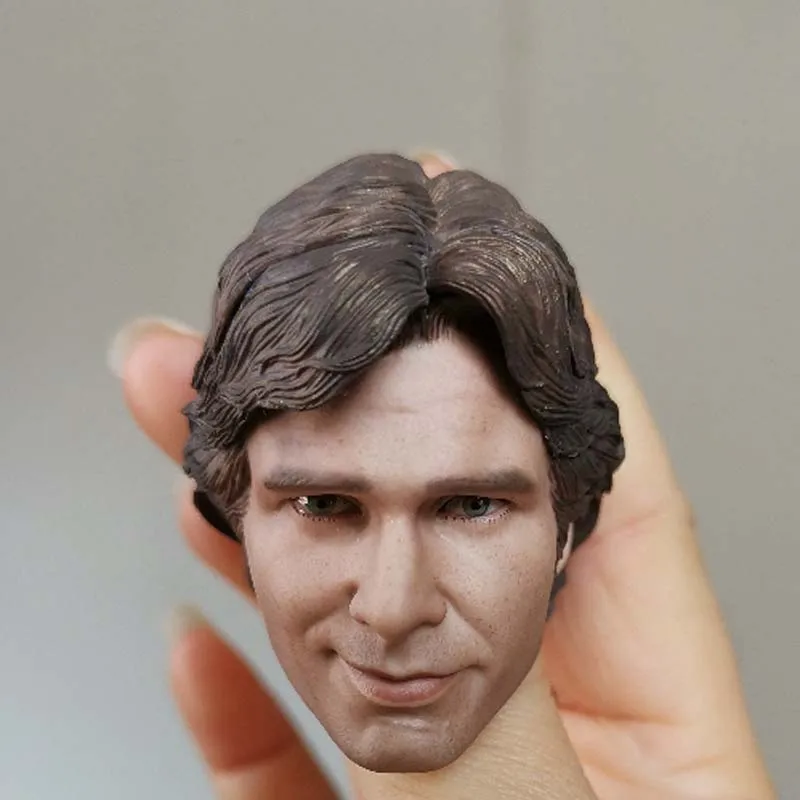 1/6 Han Solo Head Carving Sculpt Model Harrison Ford for 12" Male Figure Body
