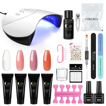 

15ML Poly Extensions Gel Set LED UV Gel Varnish Nail Polish Art Kit Quick Building For Nails Hard Jelly Gel Clear