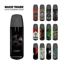 קסם כריש 2020 חדש סטריאו 3M עלה גולגולת VendettLeaf גולגולת Vendetta נמר מטריית מדבקת סרט כיסוי מקרה עבור JUSTFOG MINIFIT(China)