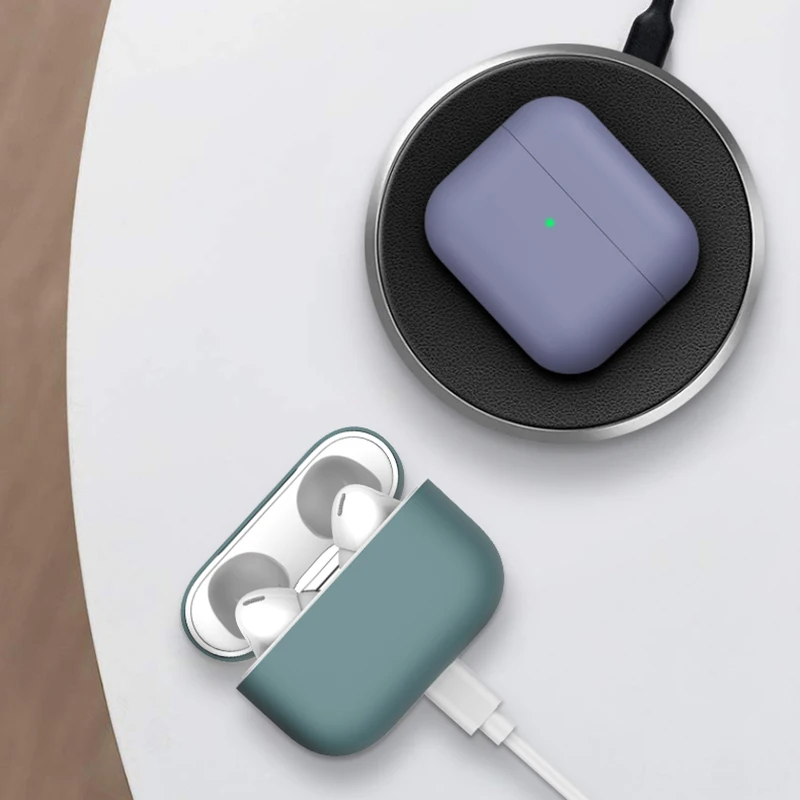 Чехол для airpods Pro чехол из жидкого силикона 2019 Apple беспроводные bluetooth наушники AirPods