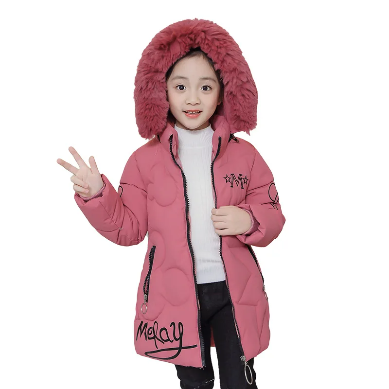 Children Winter Jacket for Girls Kids Hooded Warm Coats Cotton Padded Parka Girls Cartoon Print Unisex Outwear