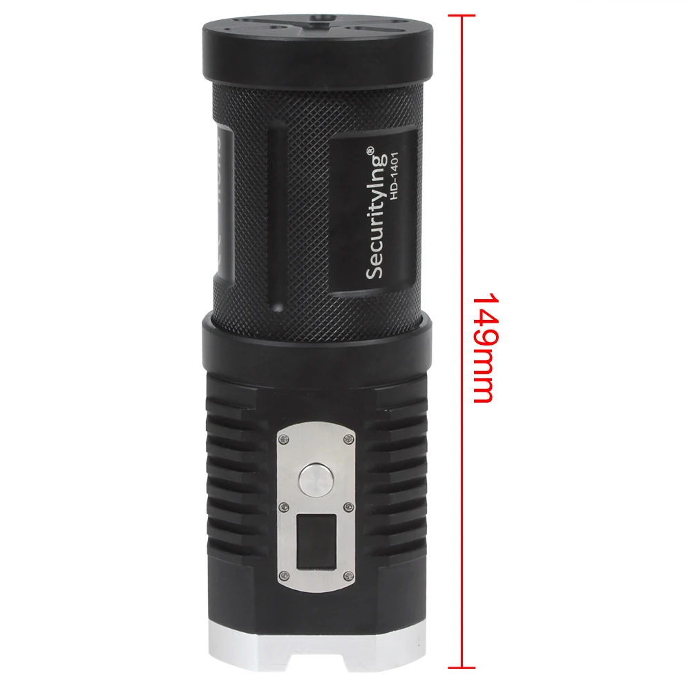 HD-1401 Light Waterproof 2800 Lumens 4 x XM-L2 U2-1A LED Power & Mode Digital Display Torch