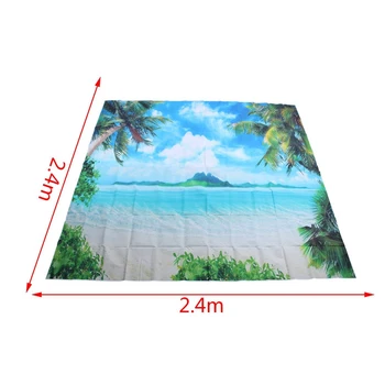 

Large 8x8FT Palm Tree Backdrop Beach Background Photography Photo Studio Props