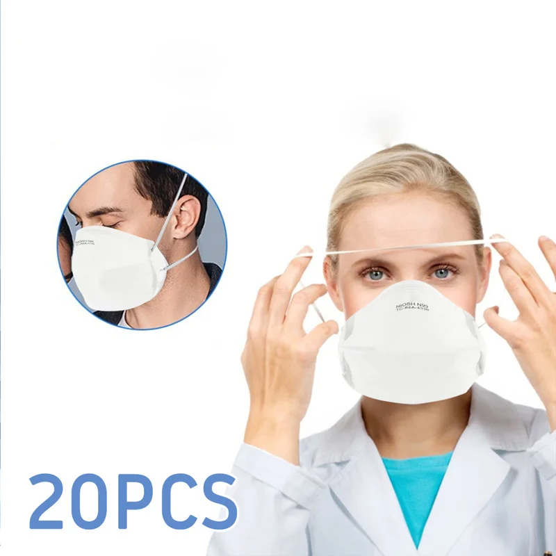 

20 Pcs N95 Masks for Adult Disposable Personal Health Care Anti-Dust Non-woven Face-Mask Unisex Send Out Fast