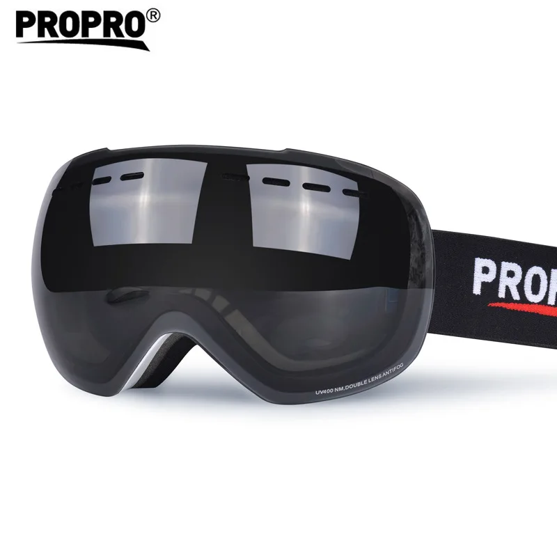 Propro двухслойные противотуманные сферические ультра большие лыжные очки с линзами снежные очки для лыжников защитные очки для глаз