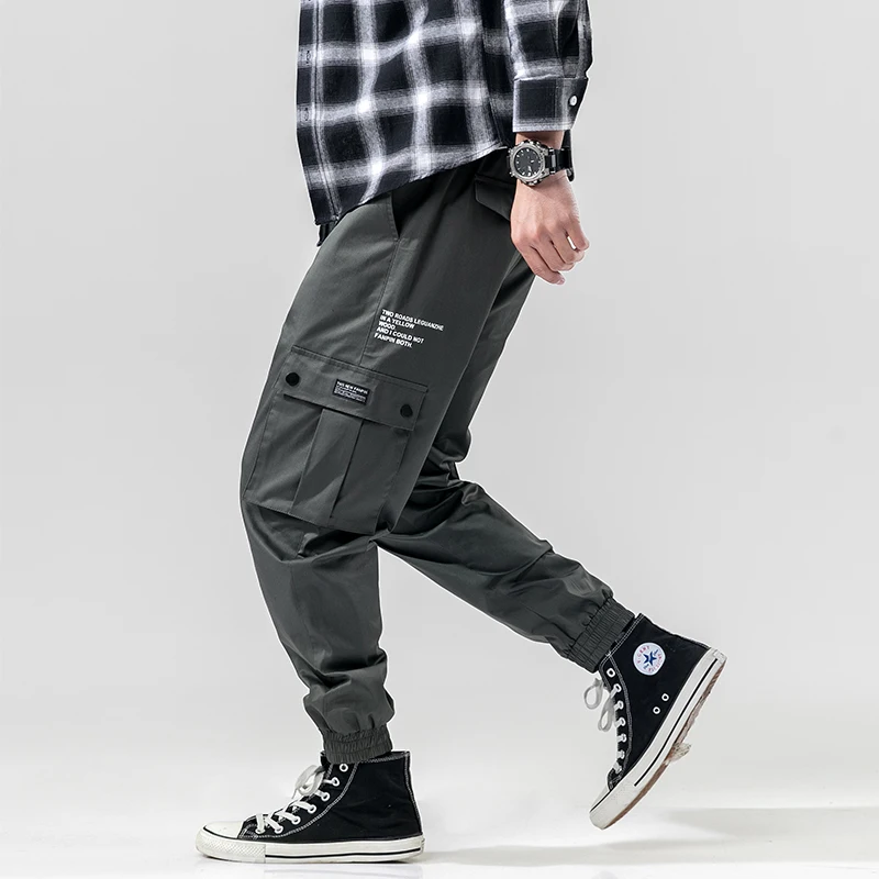 LAPPSTER уличные штаны-шаровары мужские комбинезоны хип-хоп черные походные мужские Штаны спортивные штаны корейская мода бегунов спортивные штаны - Цвет: Grey