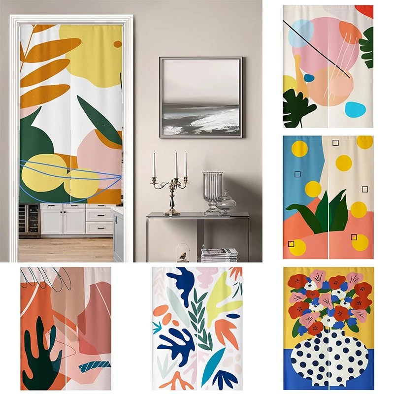 

Japenese Kitchen Door Curtain Bedroom Blackout Curtain Home Decoration Hanging Curtain Shelter Curtain Half Panel Curtain