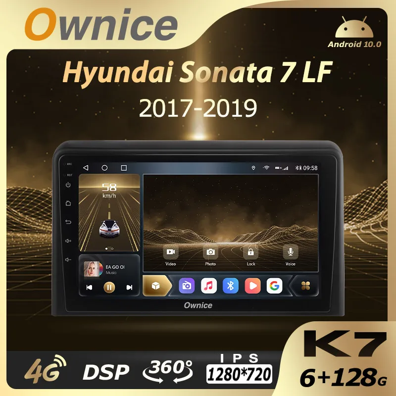Автомобильное мультимедийное радио 6G + 128G Ownice Android 10 0 для Hyundai Sonata 2014 - 2017 2 Din