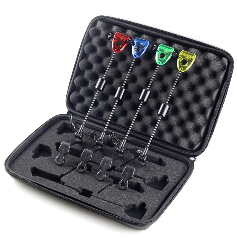 釣りアラームインジケーター 釣りバイトセット ジッパー付きケース Ledライト コイ釣りアクセサリー 4個 X601 Fishing Tools Aliexpress