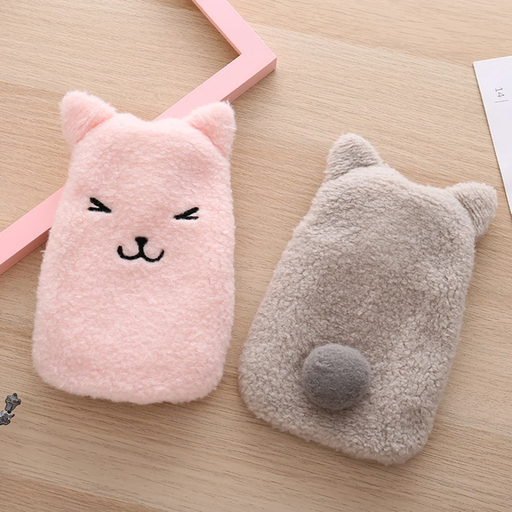 Креативная мультяшная бутылка для горячей воды зимний плюшевый портативный