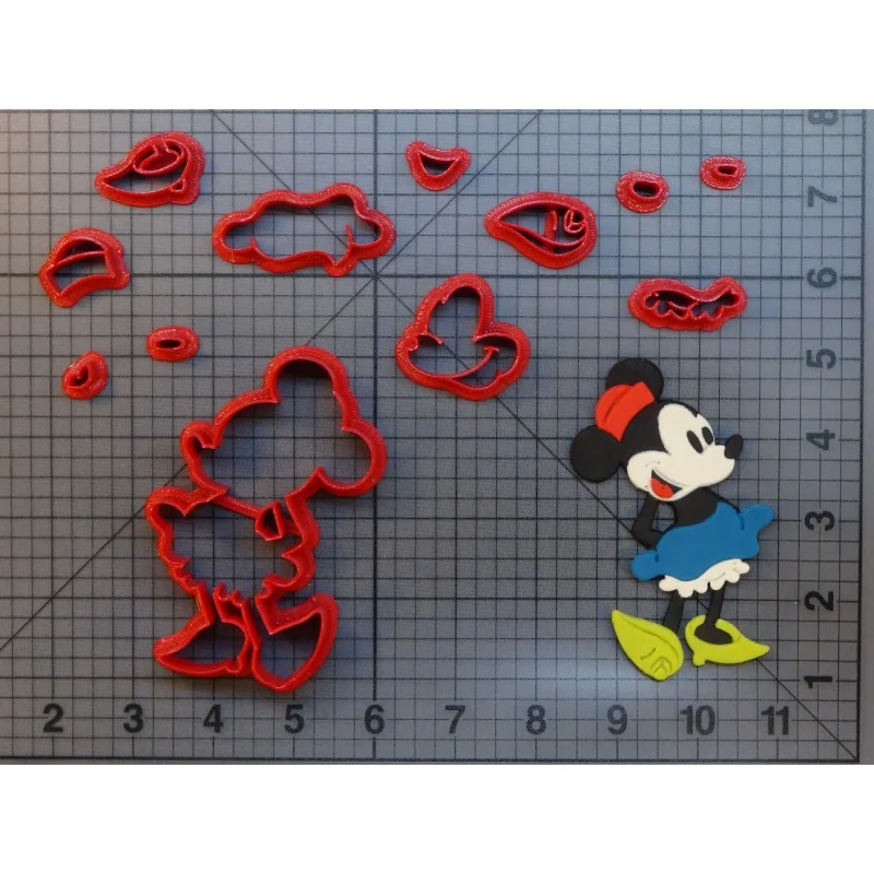 N1682 Minnie 3in Детская мышь форма для печенья Форма для украшения торта на заказ 3D печатная форма для печенья пресс для выпечки - Цвет: N1682 Minnie 3in