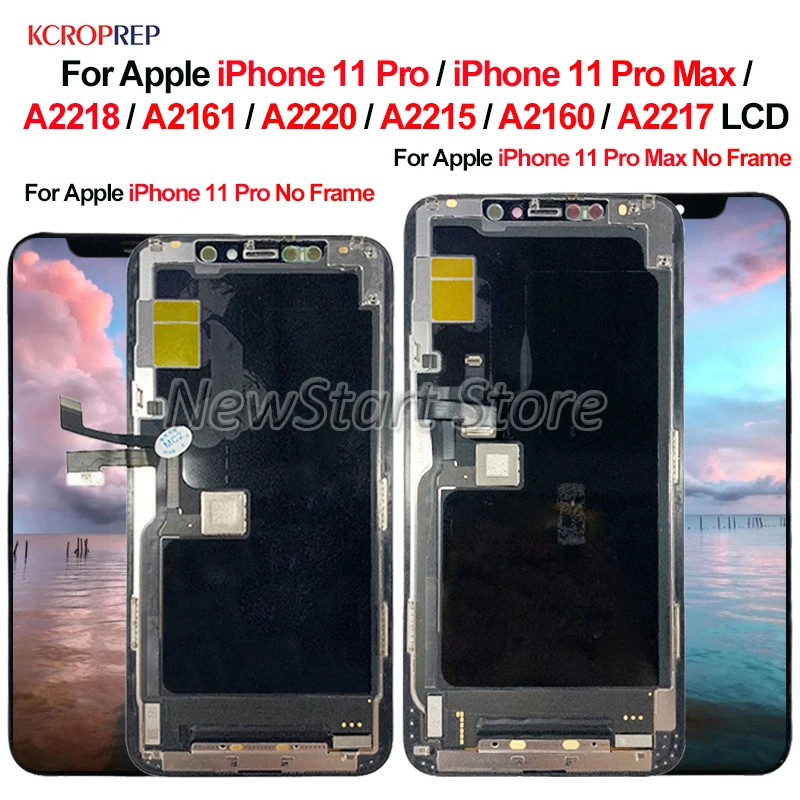 Для Apple iPhone 11 Pro 11 Pro Max ЖК-дисплей кодирующий преобразователь сенсорного экрана в сборе для iPhone A2218 A2161 A2220 A2215 A2160A2217 lcd