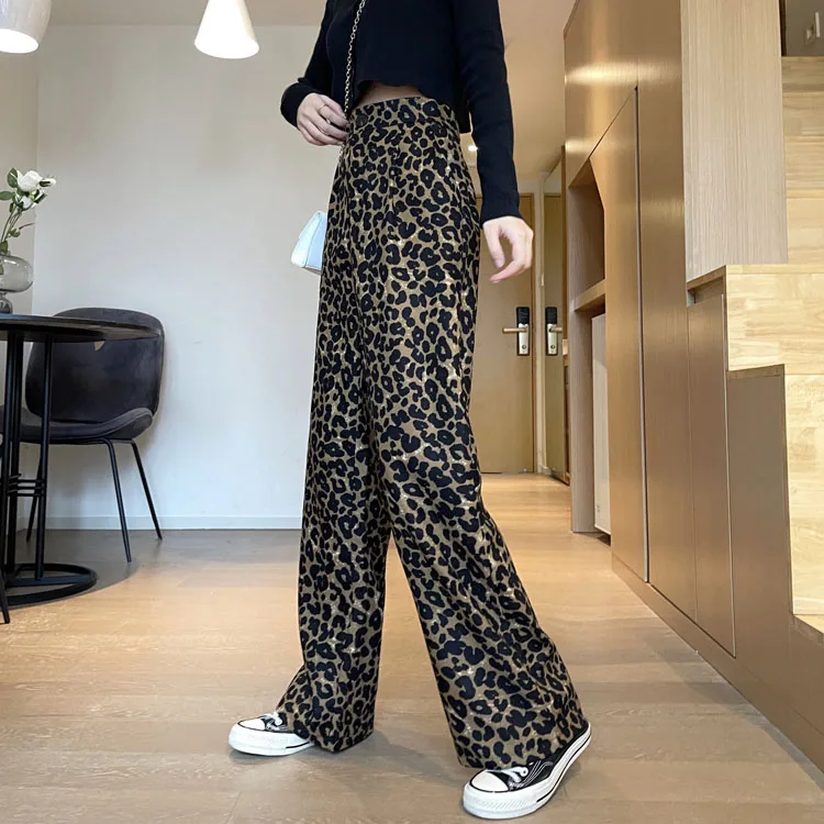 Jielur Fashion Leopard High Waist Women 