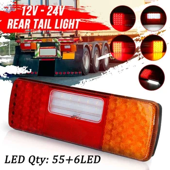 

12V 24V LED Car Truck Tail Light Taillight Rear Brake Light Turn Signal Indicator Lamp Trailer Lorry Bus Waterproof