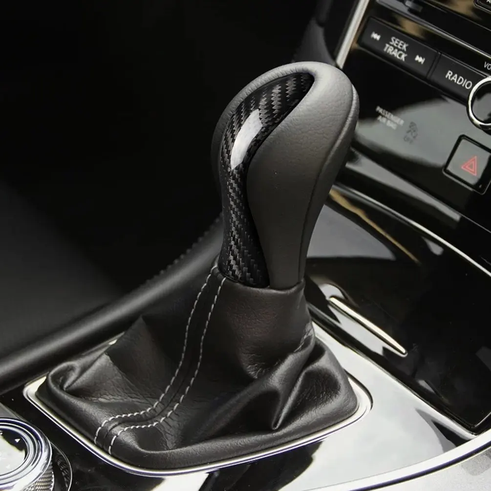 Чехол для рычага переключения передач из углеродного волокна для Infiniti Q50 V37- украшение салона автомобиля