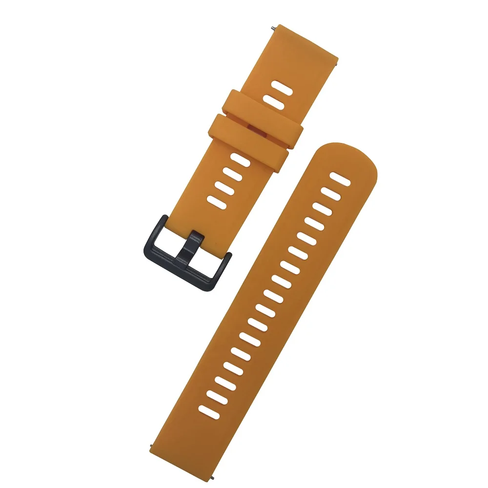 For Huami Amazfit gts gtr 42mm 47mm Strap Silicone Replacement Watch Band for Garmin Vivoactive 3 For Bip 20mm 22mm Wriststrap - Цвет: Orange