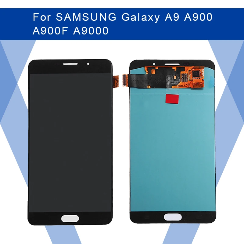 ЖК-дисплей AMOLED для SAMSUNG Galaxy A9 2016 A900 A9000 экран + сенсорная панель дигитайзер в сборе
