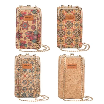 

Baellerry Cork Ladies Long Wallet Large Capacity Fashion Mobile Phone Bag Shoulder Messenger Bag