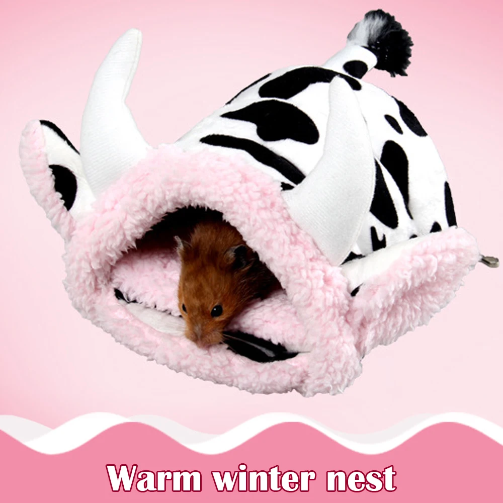 Plush Hamster House Glider Sleeping Bed Soft Pet Hamster Sleeping Bed House Small Animals Pet