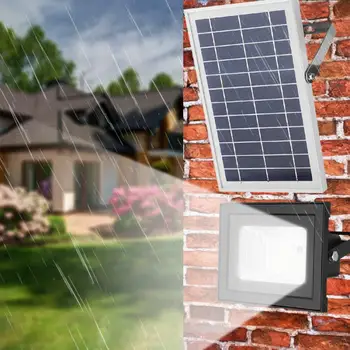 

Solar Light Garden Outdoor Waterproof LED Solar Wall Lamp Floodlight with Remote Control for Courtyard Decoration