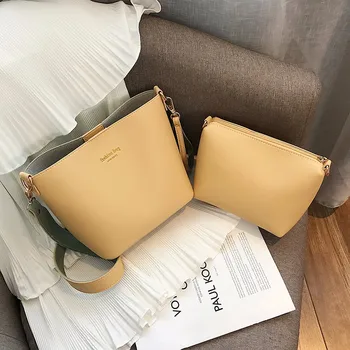 

New product color bucket bag autumn and winter new women's bag 2019 new wave Korean version of the wild portable Messenger bag