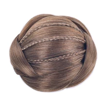 Gres термостойкие синтетические булочки для волос для женщин Updos черный/темно-коричневый/Блонд клип-in Chignons/Puff для женское украшение