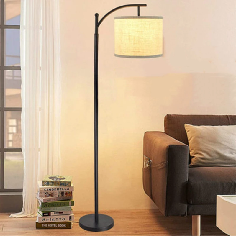 Tanie Nordycki współczesny minimalistyczny matowy magiczny pokrowiec z materiału lampa podłogowa