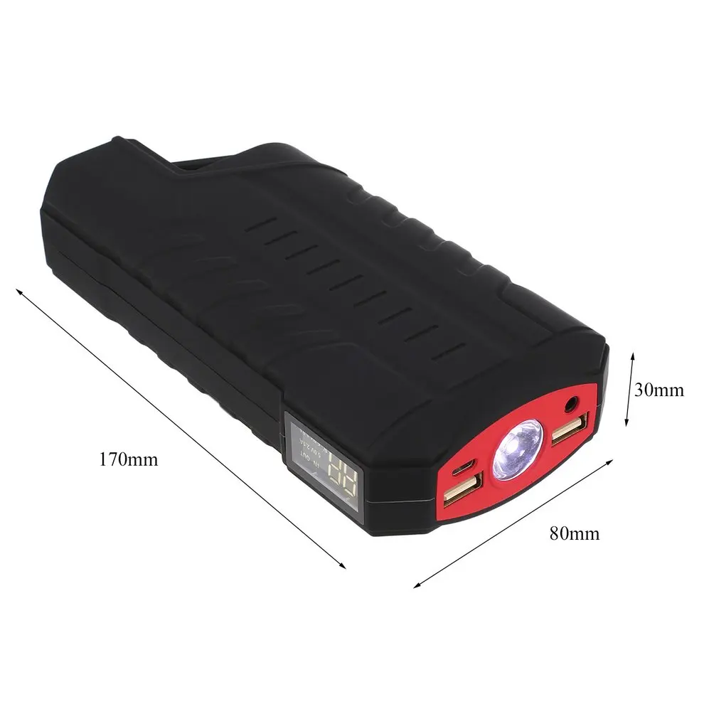 Ёмкость 12V 4 USB Портативный мини-автомобиль аварийный прыжок стартовый усилитель Зарядное устройство Мощность банка для аварийного автомобиля Зарядное устройство