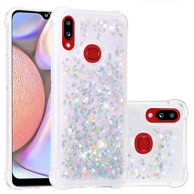 Силиконовый чехол-бампер для samsung Galaxy A10s, милый Блестящий динамический жидкий зыбучий песок, чехол SM-A107F/DS SM A107F/DS, чехол s