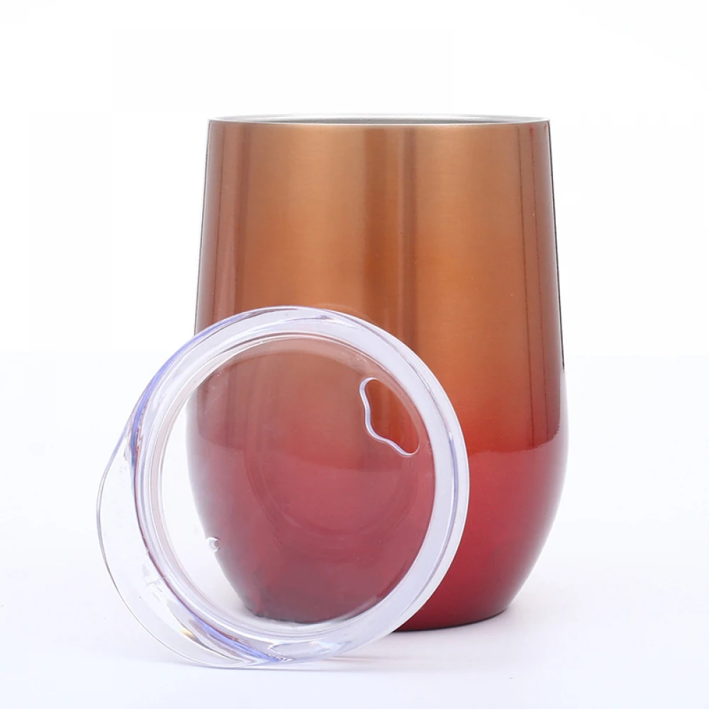 1 шт., вакуумные чашки для вина на заказ, u-образная чашка для яичной скорлупы 12 унций, многоцветная вакуумная пивная кружка из нержавеющей стали, стакан, термос