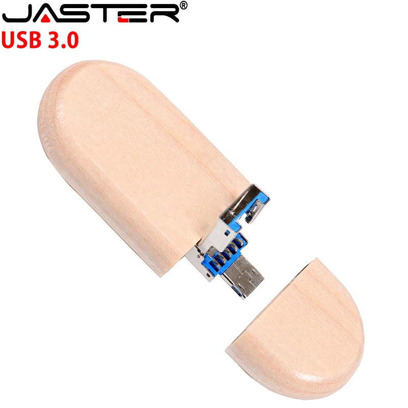 JASTER Пользовательский логотип клен деревянный+ коробка флеш-накопитель USB 3,0 pendrive 4G 16G 32GB 64GB 128GB U диск подарок 2 в 1 Интерфейс памяти