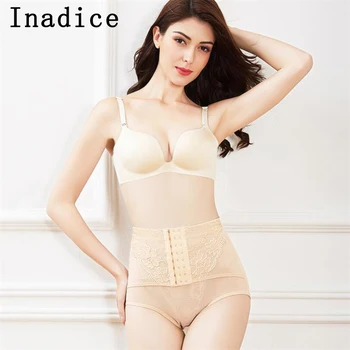 

Inadice 2019 Sexy Lady High Waist Shorts Polyester Lace Corset Belt Underwear Control Panties Tummy Body Shaper Slimming Pants