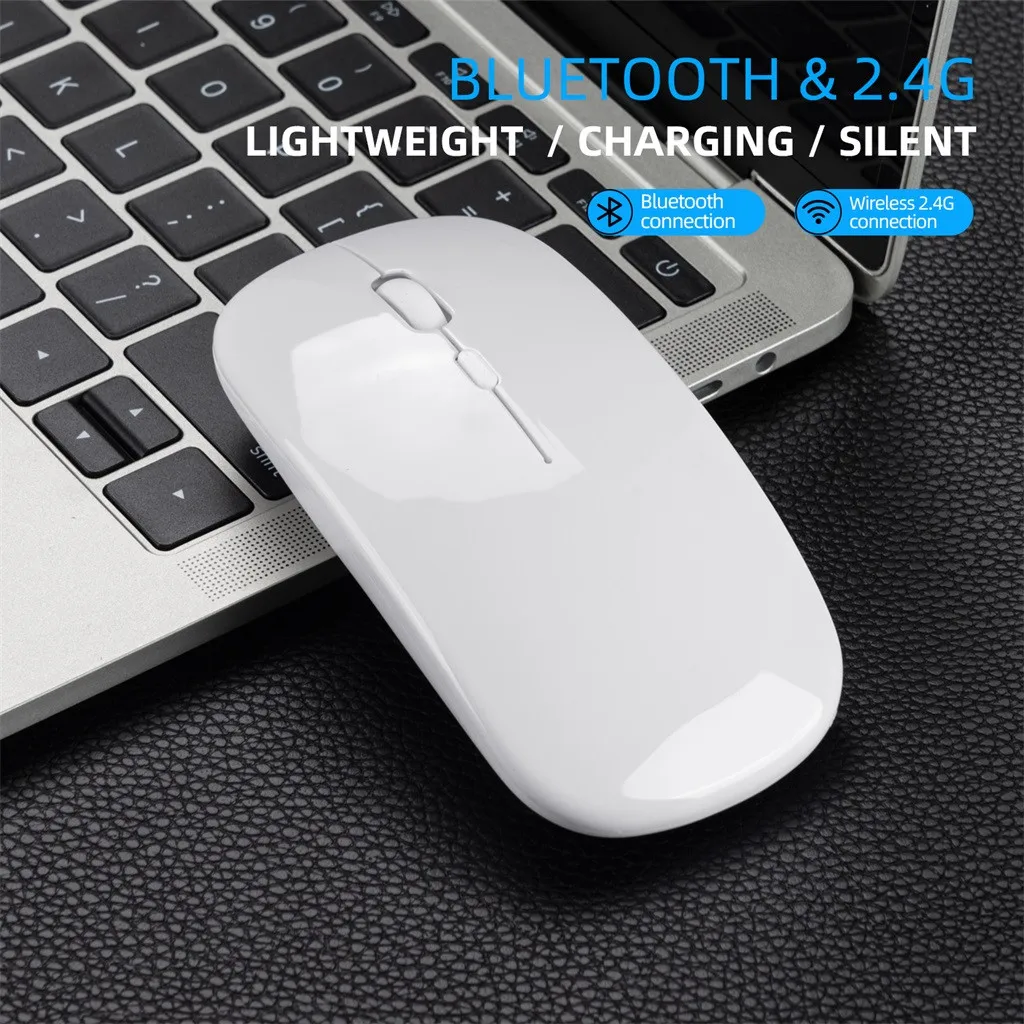 Bluetooth 5,0 USB двойной режим перезаряжаемая беспроводная мышь Bluetooth 2,4 ГГц Беспроводная игровая мышь Мыши для ПК ноутбука 19NOV26