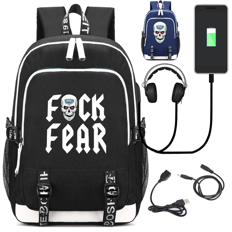 

Stone Cold Backpack with USB Charging Port and Lock &Headphone