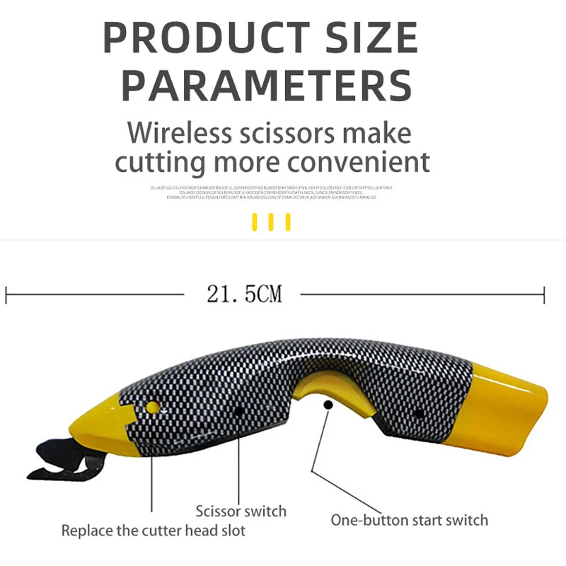 Electric Scissors Cloth Cutter Fabric Cutting Machine Handheld Electric Scissors Shear Fabric/Leather/Cloth Sewing Machine 6