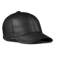 Spring Genuine Leather Baseball Sport Cap Hat Women's Men's Winter Warm Brand New Cow Skin Leather Newsboy Caps Hats 5 Colors 1